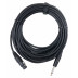 Nesymetrický kabel s konektory XLR (samice) - jack (samec) 6,3 o délce 10 m v černé barvě včetně stahovací pásky.