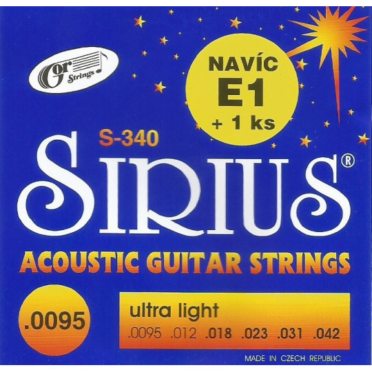 Sirius S-340 struny kytarové