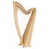 Keltská harfa s 29 strunami laděná v C dur vyrobená z jasanového dřeva, včetně transportní tašky a 2 ladicích klíčů, výška 101 cm.