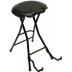 Kvalitní stolička s pohodlným polstrovaným sedátkem v černém provedení, vyrobená z oceli